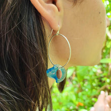 Load image into Gallery viewer, READY TO SHIP Adorn Pacific x Hot Glass Blue Swirl Earrings in 925 Sterling Silver - FJD$ - Adorn Pacific - Earrings