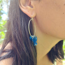 Load image into Gallery viewer, READY TO SHIP Adorn Pacific x Hot Glass Blue Swirl Earrings in 925 Sterling Silver - FJD$ - Adorn Pacific - Earrings