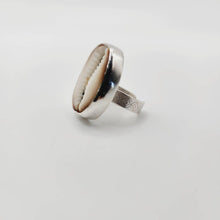 Load image into Gallery viewer, CONTACT US TO RECREATE THIS SOLD OUT STYLE Bezel Set Cowrie Shell Adjustable Ring with Senikau Band - 925 Sterling Silver FJD$ - Adorn Pacific - Rings