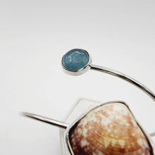 Load image into Gallery viewer, READY TO SHIP Bezel Set Gemstone & Shell Bangle - 925 Sterling Silver FJD$ - Adorn Pacific - All Products