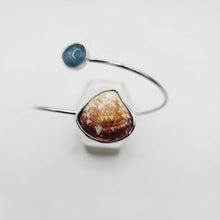 Load image into Gallery viewer, READY TO SHIP Bezel Set Gemstone & Shell Bangle - 925 Sterling Silver FJD$ - Adorn Pacific - All Products