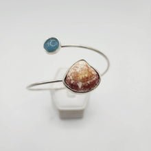 Load image into Gallery viewer, READY TO SHIP Bezel Set Gemstone & Shell Bangle - 925 Sterling Silver FJD$ - Adorn Pacific - All Products