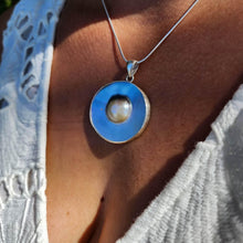 Load image into Gallery viewer, READY TO SHIP Bezel set Mabe Pearl Necklace - 925 Sterling Silver FJD$ - Adorn Pacific - All Products