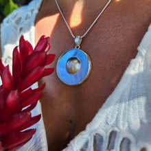 Load image into Gallery viewer, READY TO SHIP Bezel set Mabe Pearl Necklace - 925 Sterling Silver FJD$ - Adorn Pacific - All Products