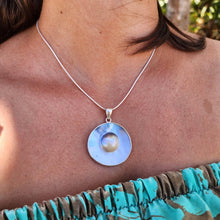 Load image into Gallery viewer, READY TO SHIP Bezel set Mabe Pearl Necklace - 925 Sterling Silver FJD$ - Adorn Pacific - All Products