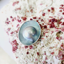 Load image into Gallery viewer, CONTACT US TO RECREATE THIS SOLD OUT STYLE Bezel set Mabe Pearl Necklace - 925 Sterling Silver FJD$ - Adorn Pacific - All Products