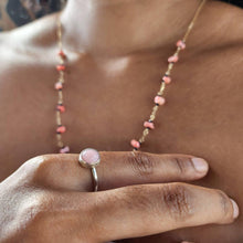 Load image into Gallery viewer, READY TO SHIP - Bezel Set Precious Stone Ring - Pink Opal - 925 Sterling Silver FJD$ - Adorn Pacific - Rings