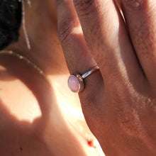 Load image into Gallery viewer, READY TO SHIP - Bezel Set Precious Stone Ring - Pink Opal - 925 Sterling Silver FJD$ - Adorn Pacific - Rings