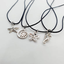 Load image into Gallery viewer, READY TO SHIP - Charm Necklace - 925 Sterling Silver & Nylon FJD$ - Adorn Pacific - Necklaces
