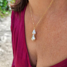 Load image into Gallery viewer, READY TO SHIP - Civa Fiji Saltwater Pearl Necklace and Earring Set - 14k Gold Fill FJD$ - Adorn Pacific - Jewelry Sets