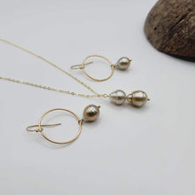 Load image into Gallery viewer, READY TO SHIP - Civa Fiji Saltwater Pearl Necklace and Earring Set - 14k Gold Fill FJD$ - Adorn Pacific - Jewelry Sets