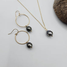 Load image into Gallery viewer, READY TO SHIP - Civa Fiji Saltwater Pearl Necklace and Earring Set - 14k Gold Fill FJD$ - Adorn Pacific - Jewelry Sets
