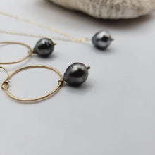 Load image into Gallery viewer, READY TO SHIP - Civa Fiji Saltwater Pearl Necklace and Earring Set - 14k Gold Fill FJD$ - Adorn Pacific - Jewelry Sets