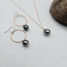 Load image into Gallery viewer, READY TO SHIP - Civa Fiji Saltwater Pearl Necklace and Earring Set - 14k Gold Fill FJD$ - Adorn Pacific - Jewelry Sets