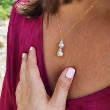 Load image into Gallery viewer, READY TO SHIP - Civa Fiji Saltwater Pearl Necklace and Earring Set - 14k Gold Fill FJD$ - Adorn Pacific - Jewelry Sets