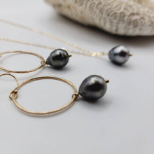 Load image into Gallery viewer, READY TO SHIP - Civa Fiji Saltwater Pearl Necklace and Earring Set - 14k Gold Fill FJD$ - Adorn Pacific - Jewelry Sets