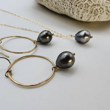 Load image into Gallery viewer, READY TO SHIP - Civa Fiji Saltwater Pearl Necklace and Earring Set - 14k Gold Fill FJD$ - Adorn Pacific - Jewelry Sets