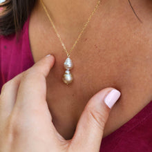 Load image into Gallery viewer, READY TO SHIP - Civa Fiji Saltwater Pearl Necklace and Earring Set - 14k Gold Fill FJD$ - Adorn Pacific - Jewelry Sets