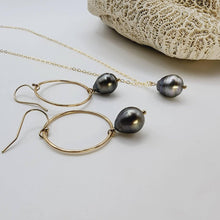 Load image into Gallery viewer, READY TO SHIP - Civa Fiji Saltwater Pearl Necklace and Earring Set - 14k Gold Fill FJD$ - Adorn Pacific - Jewelry Sets