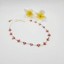 Load image into Gallery viewer, READY TO SHIP Coral & Glass Beads Necklace in 14k Gold Fill - FJD$ - Adorn Pacific - All Products