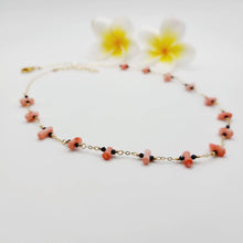Load image into Gallery viewer, READY TO SHIP Coral & Glass Beads Necklace in 14k Gold Fill - FJD$ - Adorn Pacific - All Products