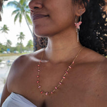 Load image into Gallery viewer, READY TO SHIP Coral & Glass Beads Necklace in 14k Gold Fill - FJD$ - Adorn Pacific - All Products