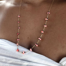 Load image into Gallery viewer, READY TO SHIP Coral & Glass Beads Necklace in 14k Gold Fill - FJD$ - Adorn Pacific - All Products