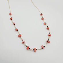 Load image into Gallery viewer, READY TO SHIP Coral & Glass Beads Necklace in 14k Gold Fill - FJD$ - Adorn Pacific - All Products