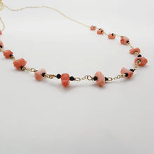 Load image into Gallery viewer, READY TO SHIP Coral & Glass Beads Necklace in 14k Gold Fill - FJD$ - Adorn Pacific - All Products