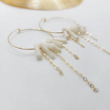 Load image into Gallery viewer, READY TO SHIP Coral Hoop Earrings - 14k Gold Fill FJD$ - Adorn Pacific - All Products