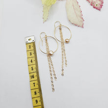Load image into Gallery viewer, CONTACT US TO RECREATE THIS SOLD OUT STYLE Earrings with Freshwater Pearl and chain detail - 14k Gold Fill FJD$ - Adorn Pacific - Earrings