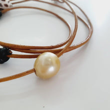 Load image into Gallery viewer, READY TO SHIP Fiji Pearl, Starfish & Seahorse Charm Real Leather Multi-way Bracelet / Necklace - FJD$ - Adorn Pacific - All Products