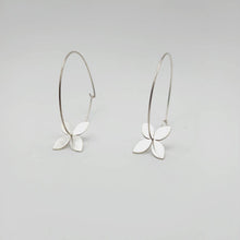 Load image into Gallery viewer, READY TO SHIP Flower Hoop Earrings Large - 925 Sterling Silver FJD$ - Adorn Pacific - Earrings