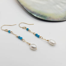 Load image into Gallery viewer, READY TO SHIP Freshwater Pearl & Faceted Glass Beads Earrings in 14k Gold Fill - FJD$ - Adorn Pacific - All Products
