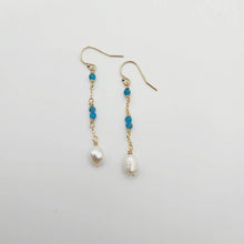 Load image into Gallery viewer, READY TO SHIP Freshwater Pearl & Faceted Glass Beads Earrings in 14k Gold Fill - FJD$ - Adorn Pacific - All Products