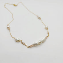 Load image into Gallery viewer, READY TO SHIP Freshwater Pearl & Faceted Glass Beads Necklace in 14k Gold Fill - FJD$ - Adorn Pacific - All Products