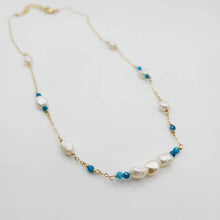 Load image into Gallery viewer, READY TO SHIP Freshwater Pearl & Faceted Glass Beads Necklace in 14k Gold Fill - FJD$ - Adorn Pacific - All Products