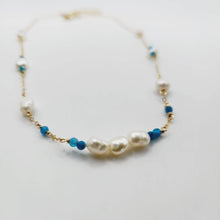 Load image into Gallery viewer, READY TO SHIP Freshwater Pearl & Faceted Glass Beads Necklace in 14k Gold Fill - FJD$ - Adorn Pacific - All Products