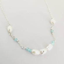 Load image into Gallery viewer, READY TO SHIP Freshwater Pearl & Faceted Glass Beads Necklace in 925 Sterling Silver - FJD$ - Adorn Pacific - All Products