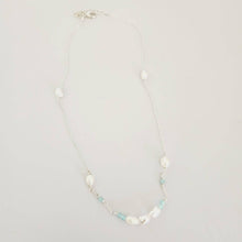 Load image into Gallery viewer, READY TO SHIP Freshwater Pearl & Faceted Glass Beads Necklace in 925 Sterling Silver - FJD$ - Adorn Pacific - All Products