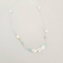 Load image into Gallery viewer, READY TO SHIP Freshwater Pearl & Faceted Glass Beads Necklace in 925 Sterling Silver - FJD$ - Adorn Pacific - All Products