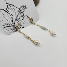 Load image into Gallery viewer, READY TO SHIP Freshwater Pearl & Faceted Glass Beads Stud Earrings in 14k Gold Fill - FJD$ - Adorn Pacific - All Products