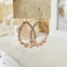 Load image into Gallery viewer, READY TO SHIP Freshwater Pearl & Labradorite Faceted Beads Earrings in 14k Gold Fill - FJD$ - Adorn Pacific - All Products