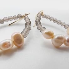 Load image into Gallery viewer, READY TO SHIP Freshwater Pearl & Labradorite Faceted Beads Necklace and Earrings Set in 14k Gold Fill - FJD$ - Adorn Pacific - All Products