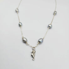 Load image into Gallery viewer, READY TO SHIP Freshwater Pearl & Seahorse Charm Necklace - FJD$ - Adorn Pacific - All Products