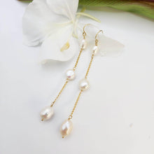 Load image into Gallery viewer, READY TO SHIP Freshwater Pearl Drop Earrings - 14k Gold Fill FJD$ - Adorn Pacific - Necklaces