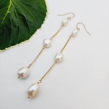 Load image into Gallery viewer, READY TO SHIP Freshwater Pearl Drop Earrings - 14k Gold Fill FJD$ - Adorn Pacific - Necklaces