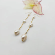Load image into Gallery viewer, READY TO SHIP Freshwater Pearl Drop Earrings - 14k Gold Fill FJD$ - Adorn Pacific - Necklaces