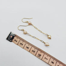 Load image into Gallery viewer, READY TO SHIP - Freshwater Pearl Drop Earrings with Chain Detail - 14k Gold Fill FJD$ - Adorn Pacific - Earrings
