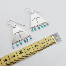 Load image into Gallery viewer, READY TO SHIP Frigate Bird Earrings with Glass Bead Detail - 925 Sterling Silver FJD$ - Adorn Pacific - Earrings